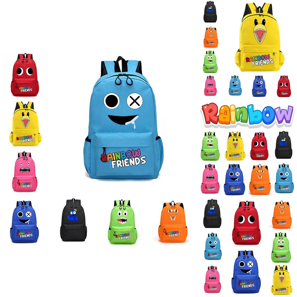 Rainbow Friends Original Design Canvas Backpack For Children Medium Size 20-35l Capacity