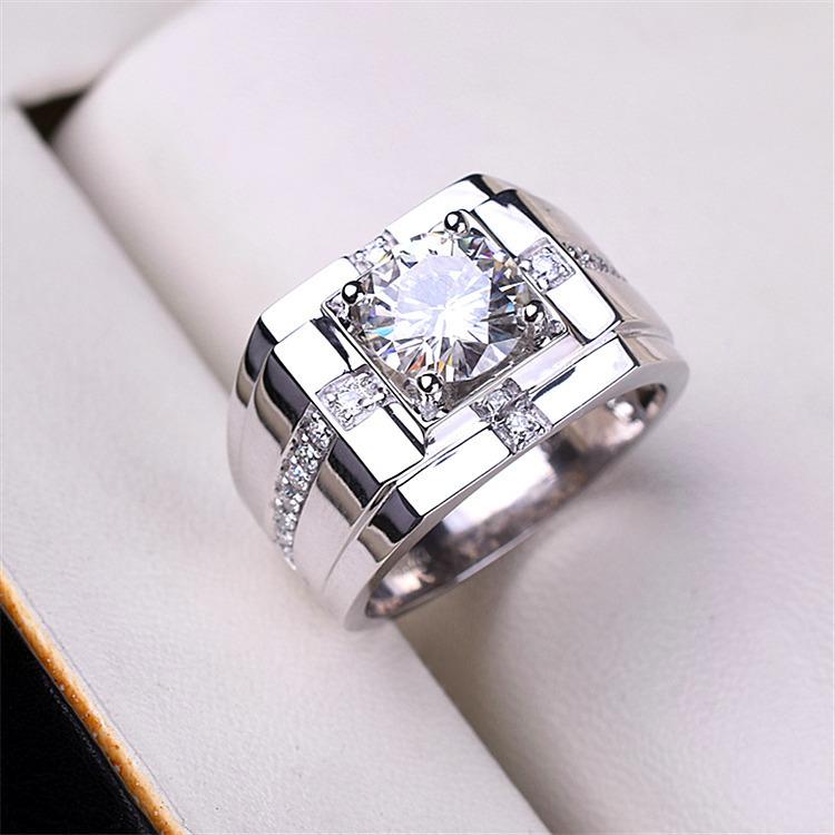 Domineering Live Ring Ring Diamond Ring Wedding Ring Open Couple Ring Chinese Valentine 'S Day Gift 
