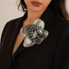 Unqiue Flower Brooch Lapel Pin Stylish Oversized Fabric Flower Pin for Business Professionals and Wedding Celebrants
