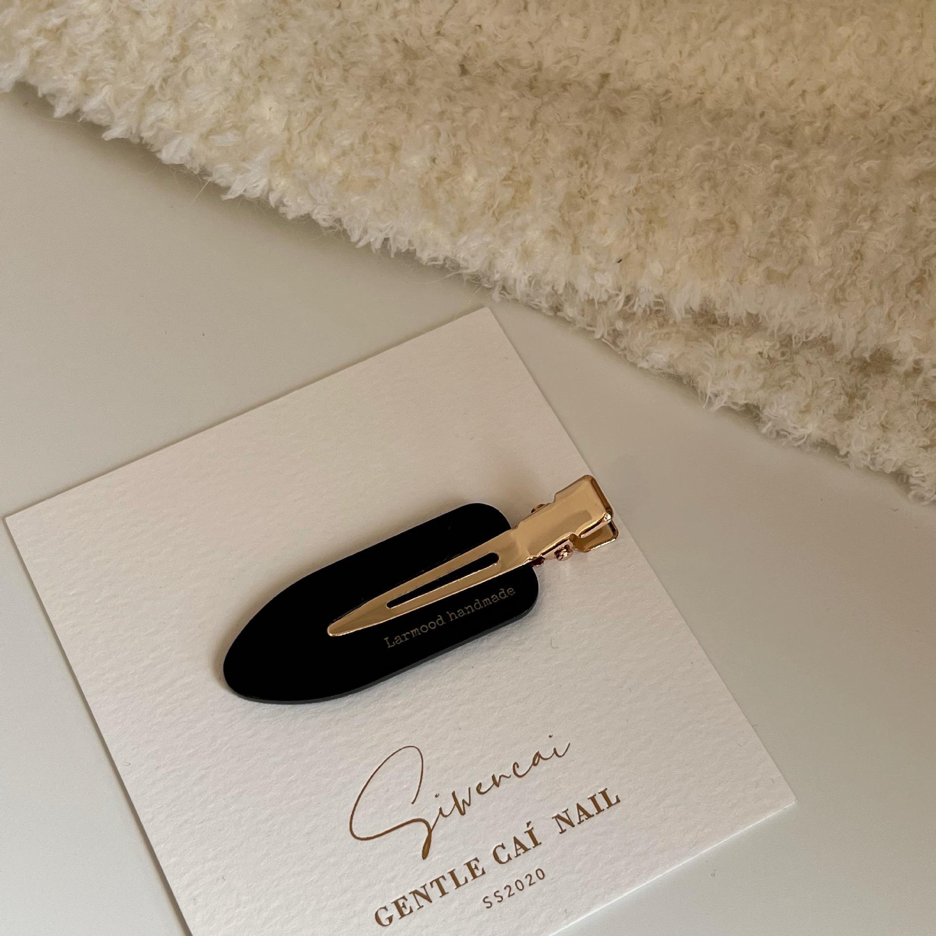 Французская простая и модная маленькая заколка-зажим Корейский стиль Ins размытый однотонный бесшовный зажим для челки