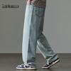 Mark Fairwhale Men's Vintage Light Blue Tencel Loose Straight Jeans