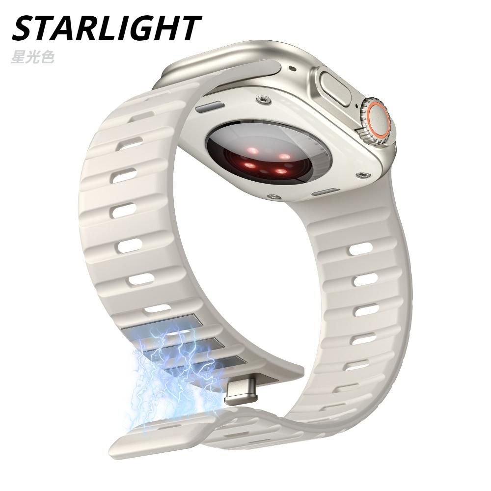 Silicone Strap for Apple Watch Ultra 3/2/1 49mm 11 10 46mm 42mm Magnetic Bracelet Band IWatch 9 8 7 6 5 4 SE 45mm 41mm 44mm 40mm