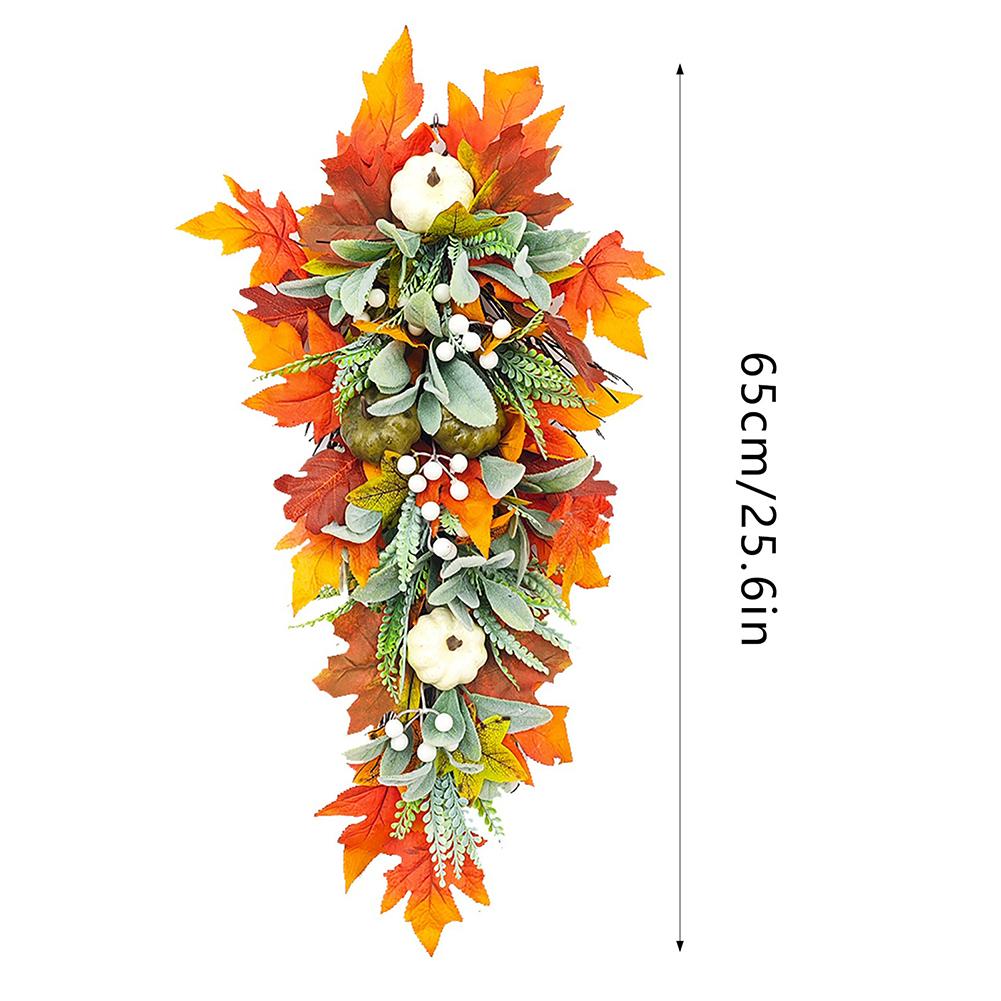 

60 см большие осенние венки для входной двери модные гирлянды из листьев украшения длинные гирлянды декор искусственные кленовые листья домашний декор 60CM