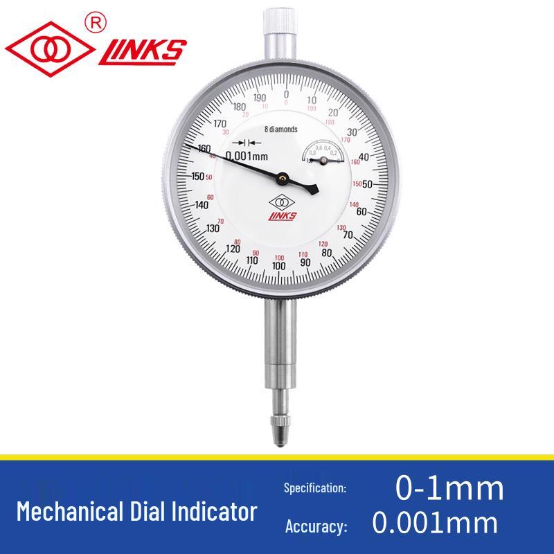 Haolang Machinery 8-Jewel High Precision Dial Indicator 0-1mm, 0.001mm Accuracy 0-1mm