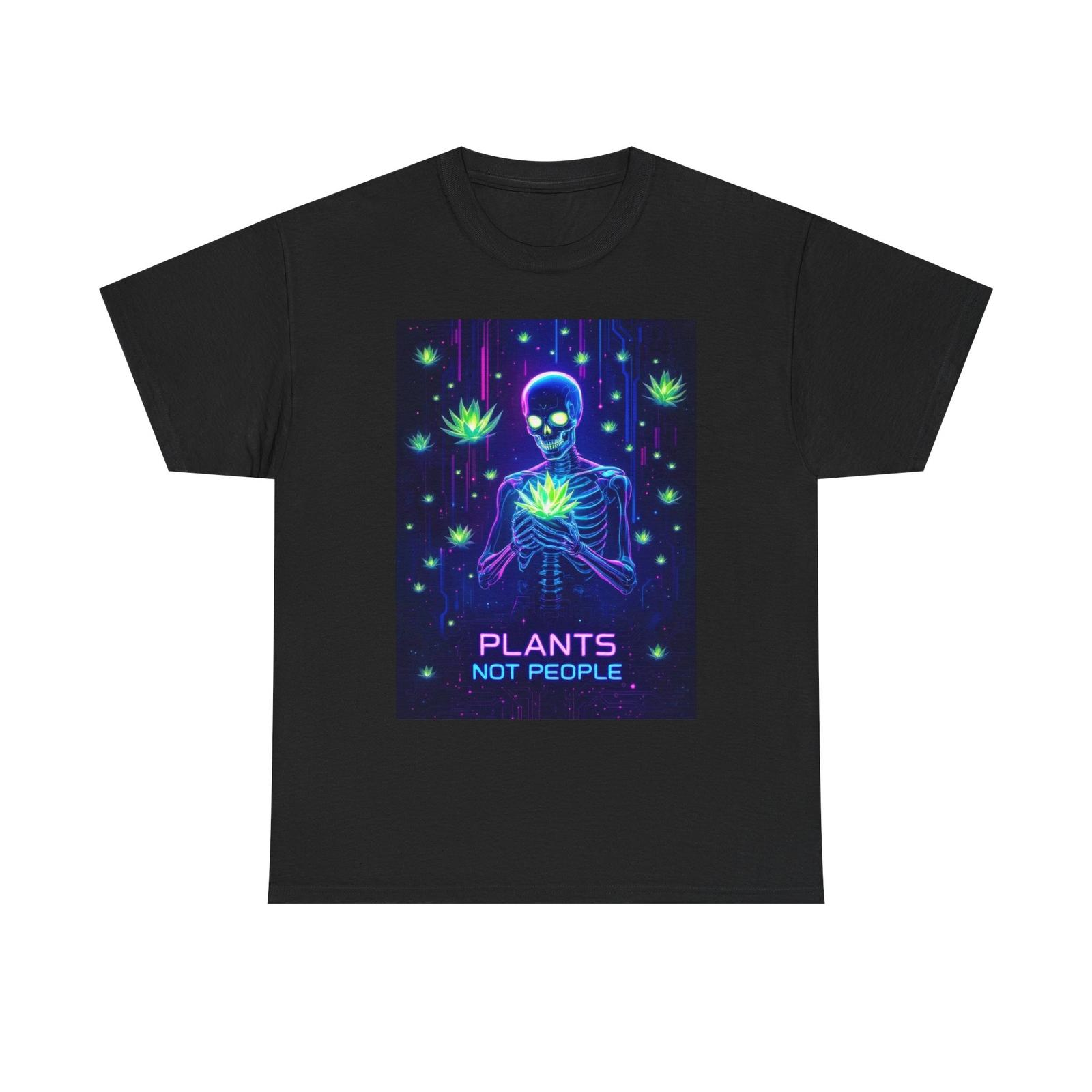 Plants Not People T-Shirt, Plant Mom Gift, Skeleton Shirt, Skeleton Plant Mom 2XL