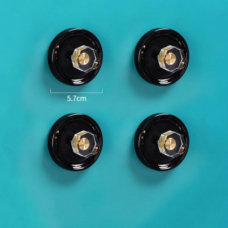 Nail-free Bathroom Hook Ceramic Color Towel Hook 4-piece Bedroom Living Room Coat Hook Single Hook Red/Black/White/Green