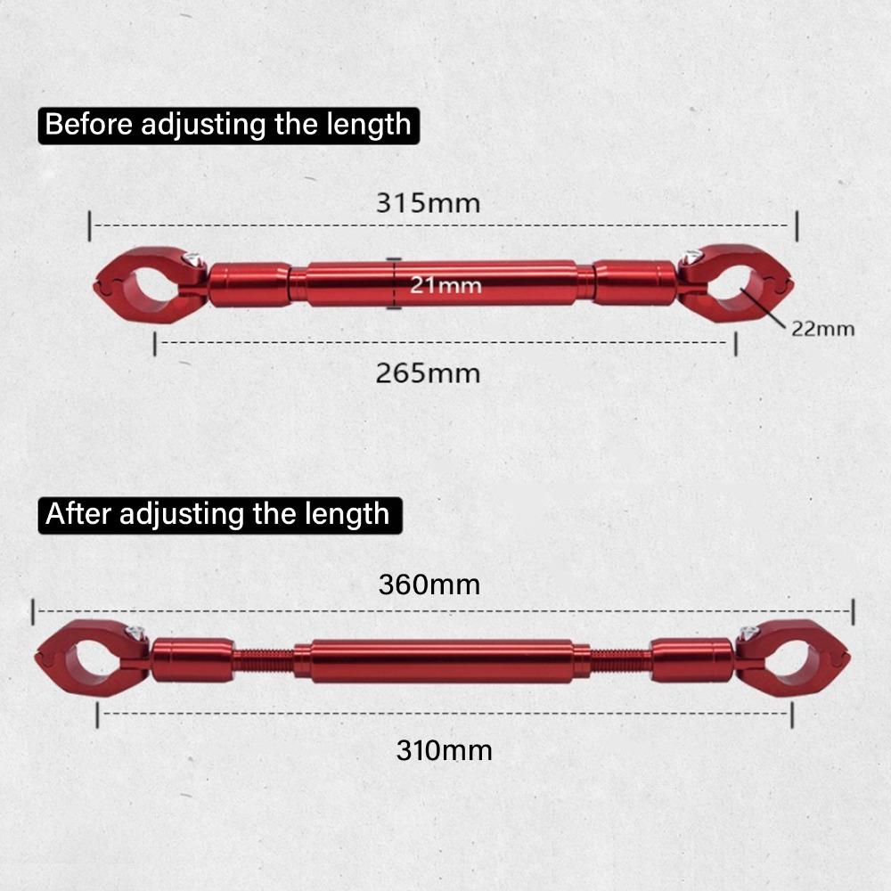 Durable Aluminum Alloy Handlebar Brace No Rusting Adjustable Handlebar Cross Bar Anti-Vibration Crossbar Set Motorcycle