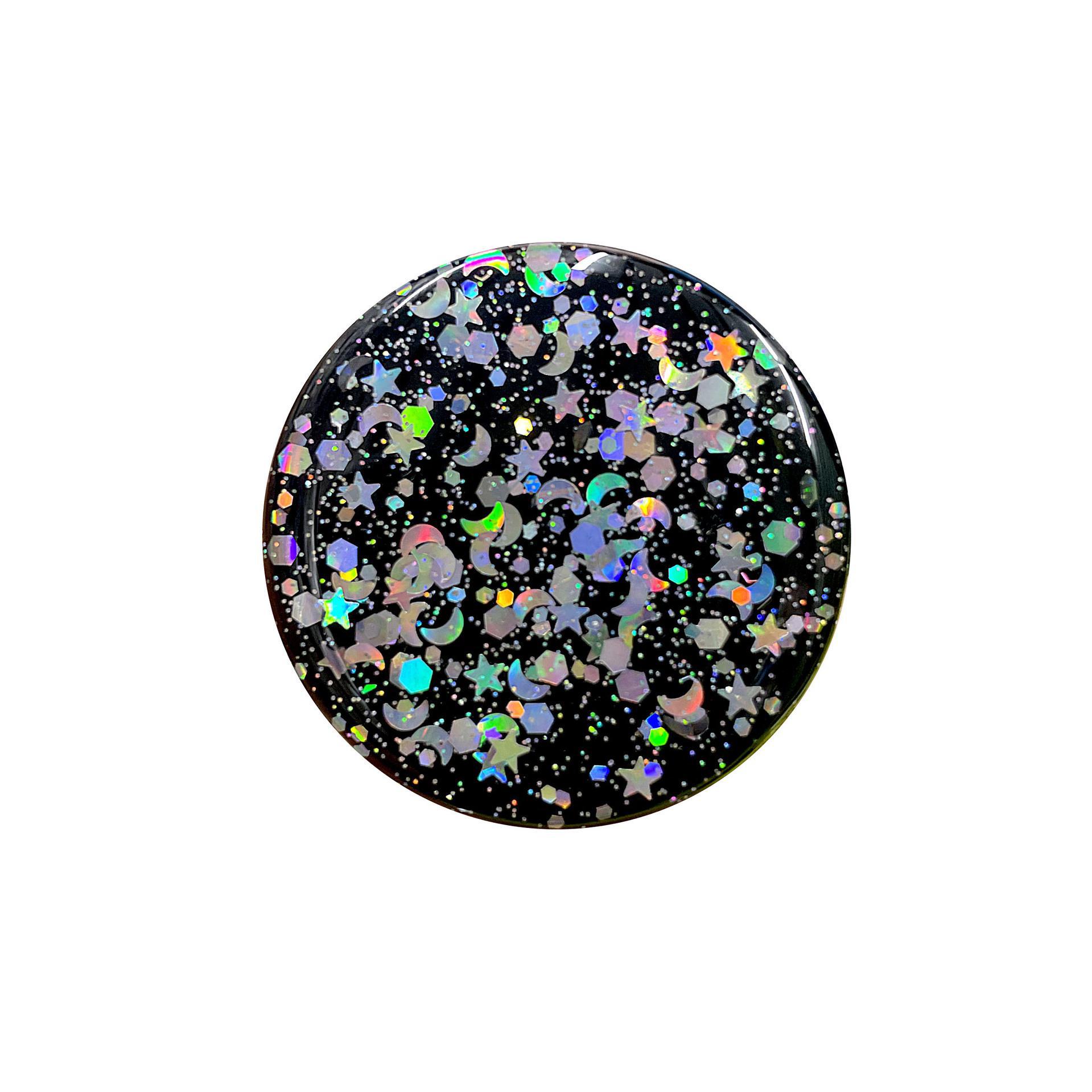 

Выдвижная настольная подставка Starry Sky для телефонов и планшетов - Включает наклейки Flashback чёрный