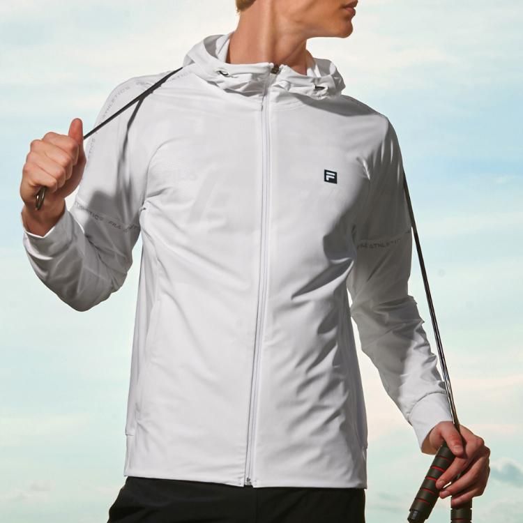 FILA Athletics Knit Running Jacket Men Outerwear White A11M021502F-WT