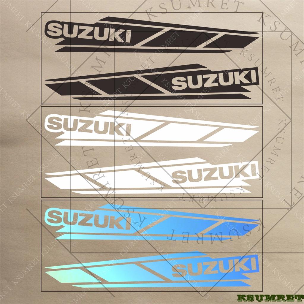 AAGJ1 Decalcomania in Vinile Adesivo Logo Suzuki Adesivi Moto Kit Riflettente per Casco