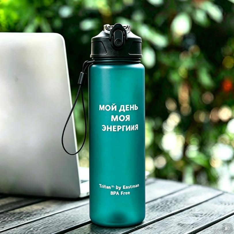 Gradient Two-Color Large Capacity Fitness Straw Cup - Portable Handheld Water Bottle with Scale