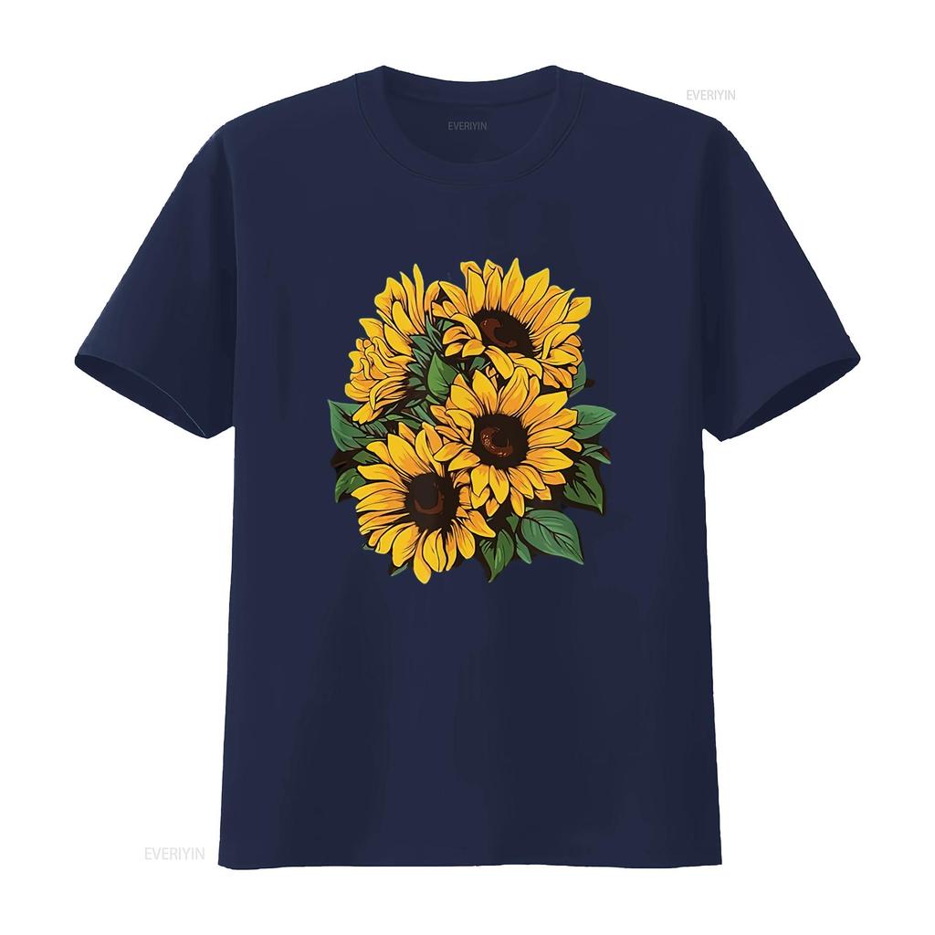 Mens Garden Gardener Sunflower Gardening T Shirt Black Vintage Washed Stylish Unisex Graphic Comfortable Fashion