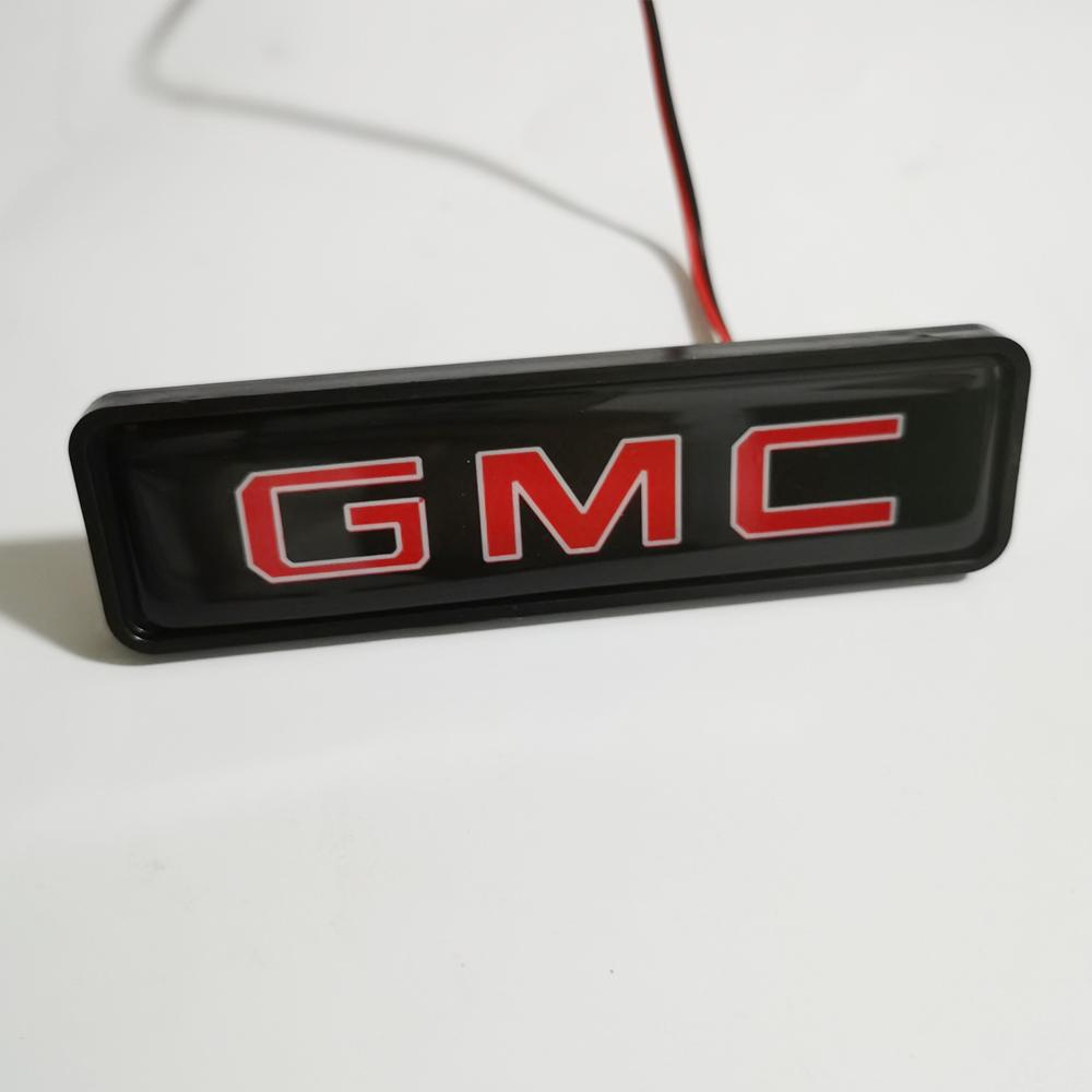 For GMC Badge Light White LED Grille Light For GMC Envoy Yukon Canyon Safari Savana Sierra GMC Grills Light Net Atmosphere Lamp
