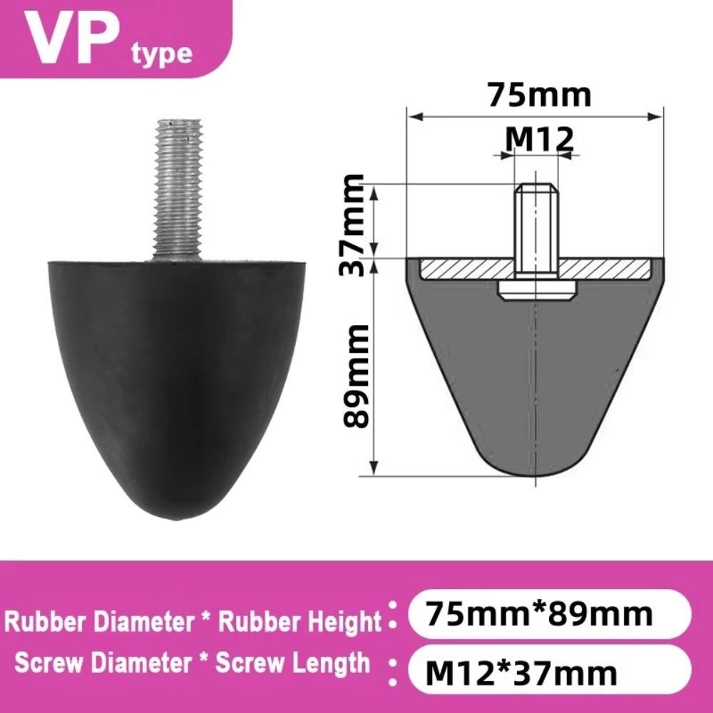 Thread Rubber Mount Vibration Isolation Base Shock Absorbing Pads  Industrial Equipment