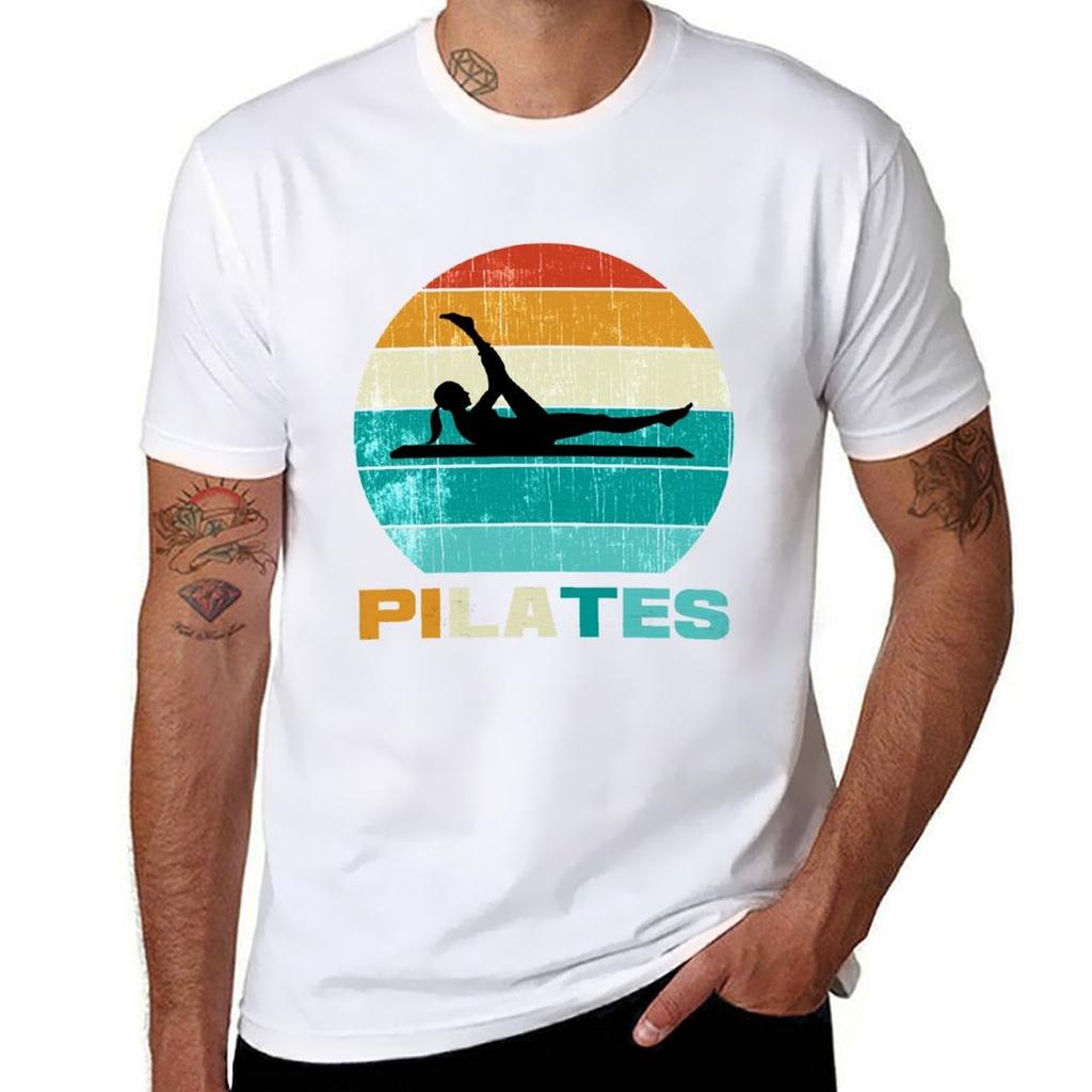 Vintage Retro Pilates Best Funny Gift For Pilates Lovers Tshirt Quick Dry Sports Short Sleeve Tee