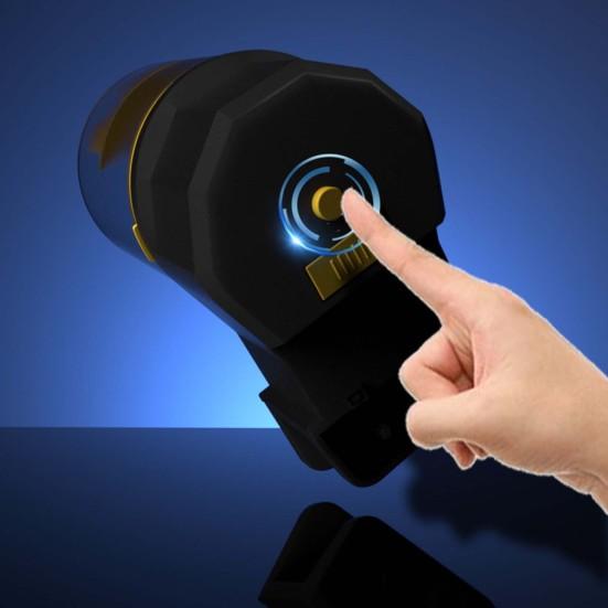 Fischfutterspender mit Befestigungsband, manueller/automatischer Futterspender mit einstellbarer Menge an Fischfutter