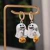 Cartoon Ghost Ear Studs Rhinestone Pumpkin Dangle Earrings Creative Halloween Earrings  Ladies