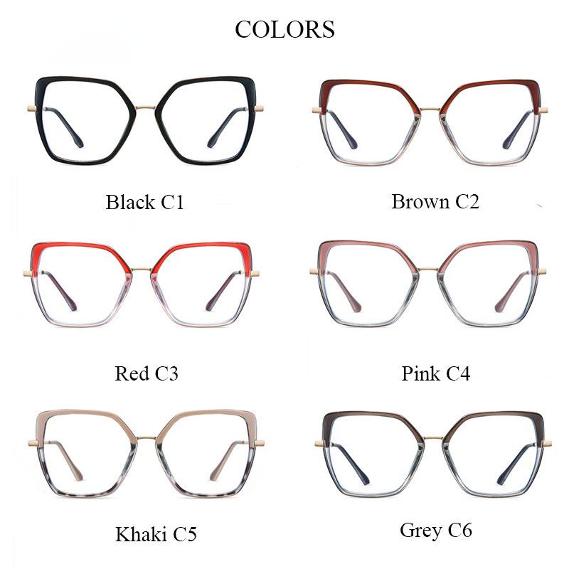 Modische Anti-Blaulicht-Myopie-Brille 0,00 -6,00