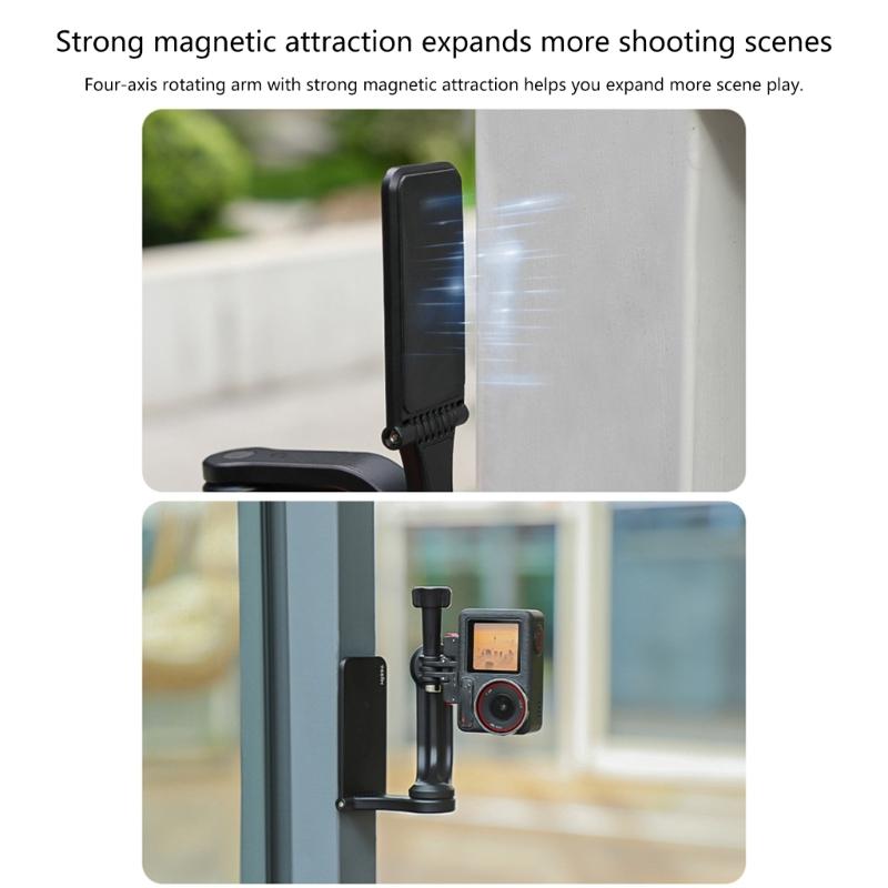 180Rotation Magnetic Action Camera Holder Adhesive Plate For X5/Pocket 3/Action5 Camera for Stable Mounting Bracket