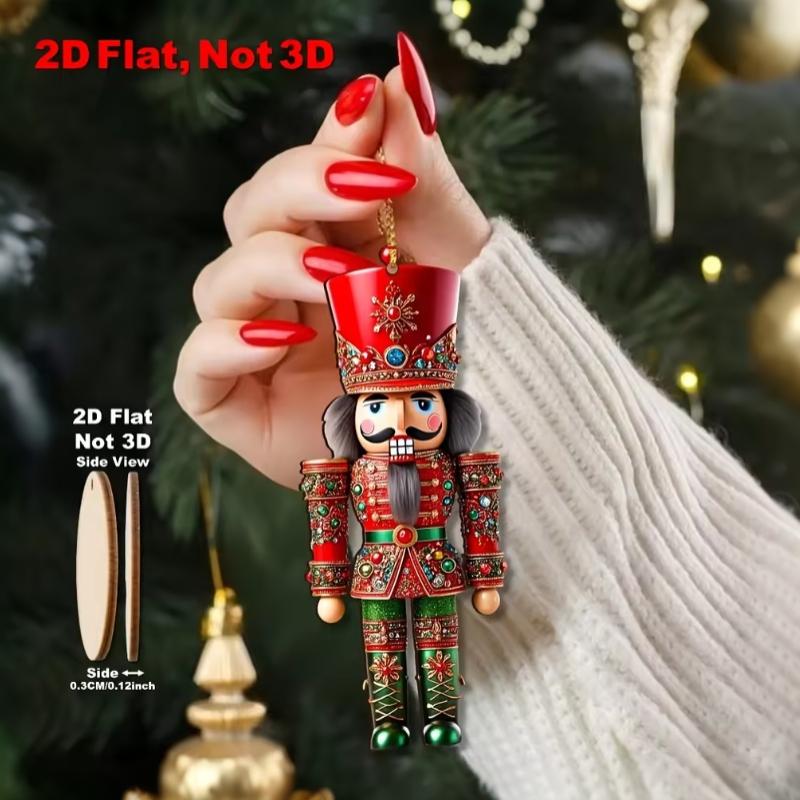 18/36Pcs Nutcracker Soldier Christmas Wooden Hanging Decors Wood Gift Xmas Pendant Christmas Party Supplies Home Decor Christmas