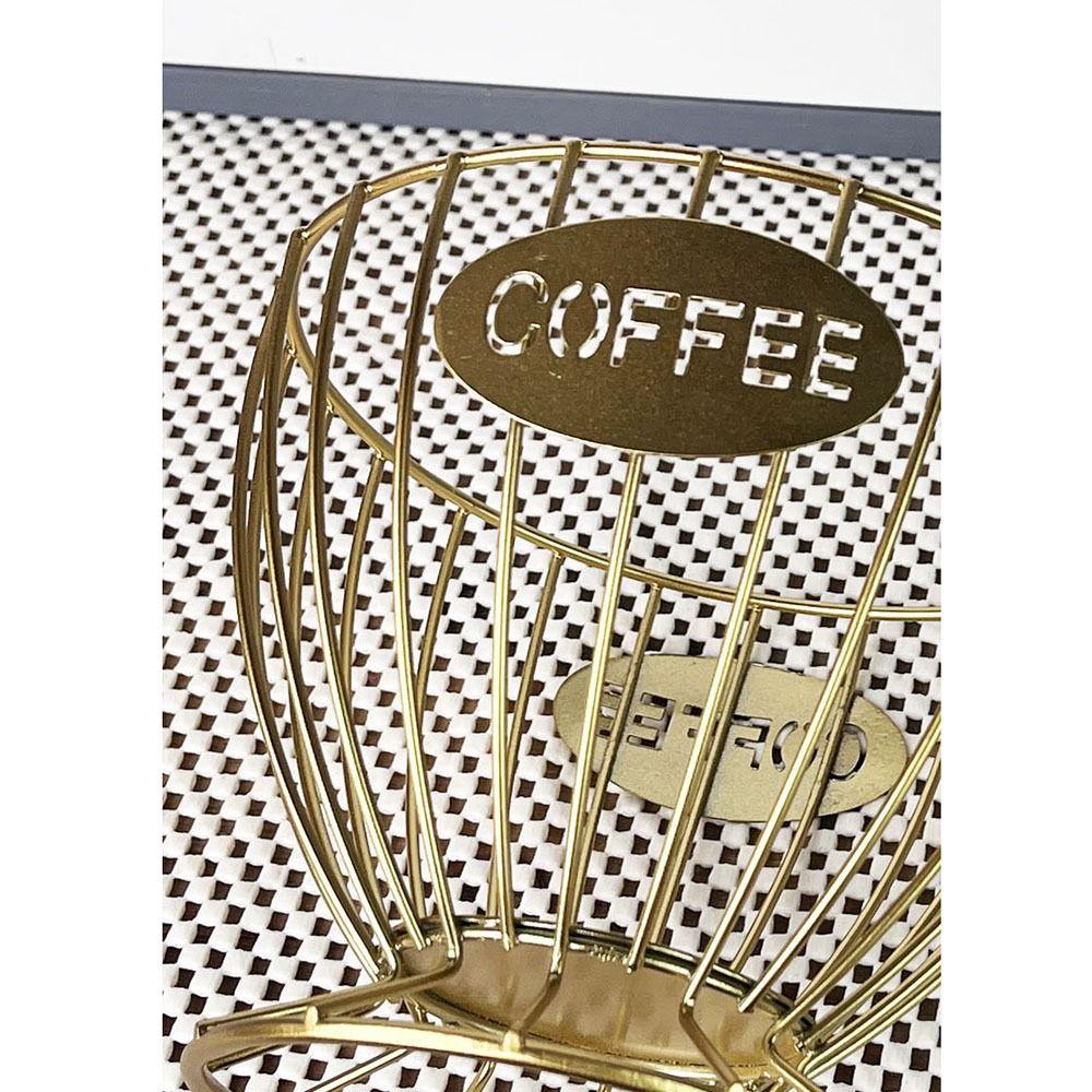 Metal Wire Coffee Capsule Holder Large Capacity Fruit Snack Storage Rack K Cup Organizer  Bar