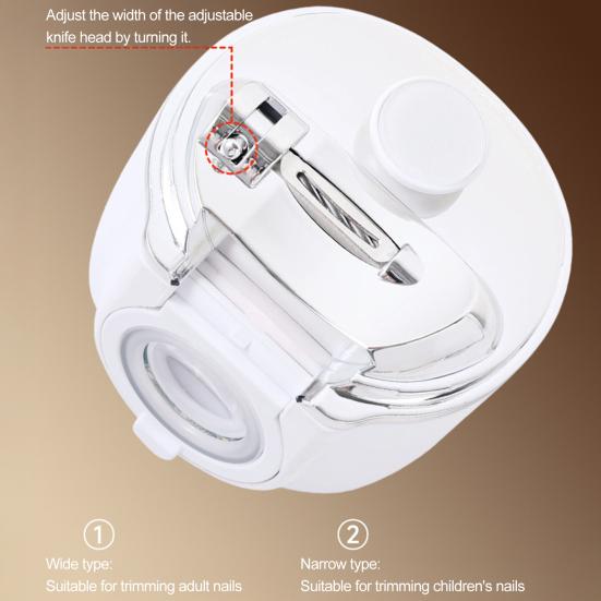 Tăietor de unghii electric cu afișaj LCD, 3 viteze, trimmer automat de unghii cu LED, reîncărcabil, pentru bebeluși, copii, adulți, vârstnici, tăietor și polizor pentru unghiile de la picioare și mâini