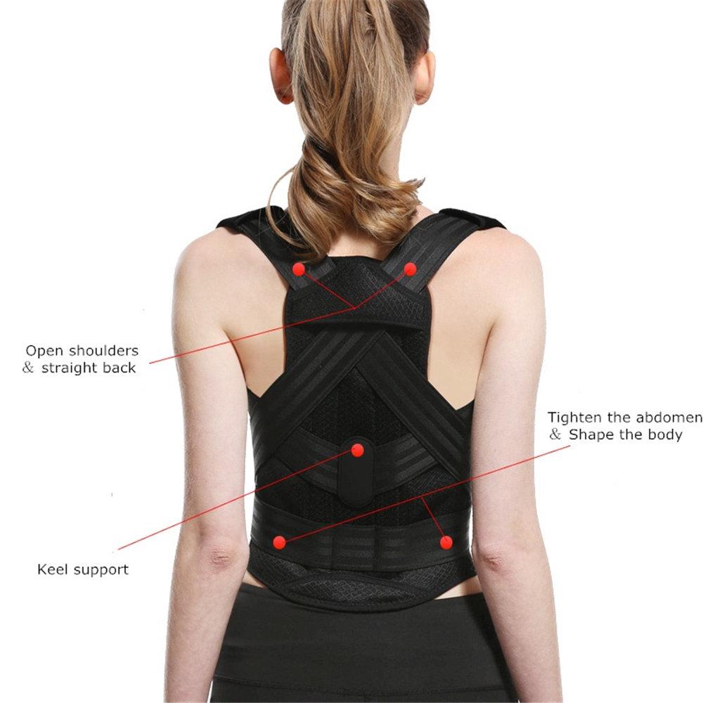 Kinder Erwachsene Männlich Weiblich Einstellbare Magnetische Haltung Korrektor Wirbelsäule Zurück Schulter Lendenwirbelstütze Unterstützung Verhindert Slouching