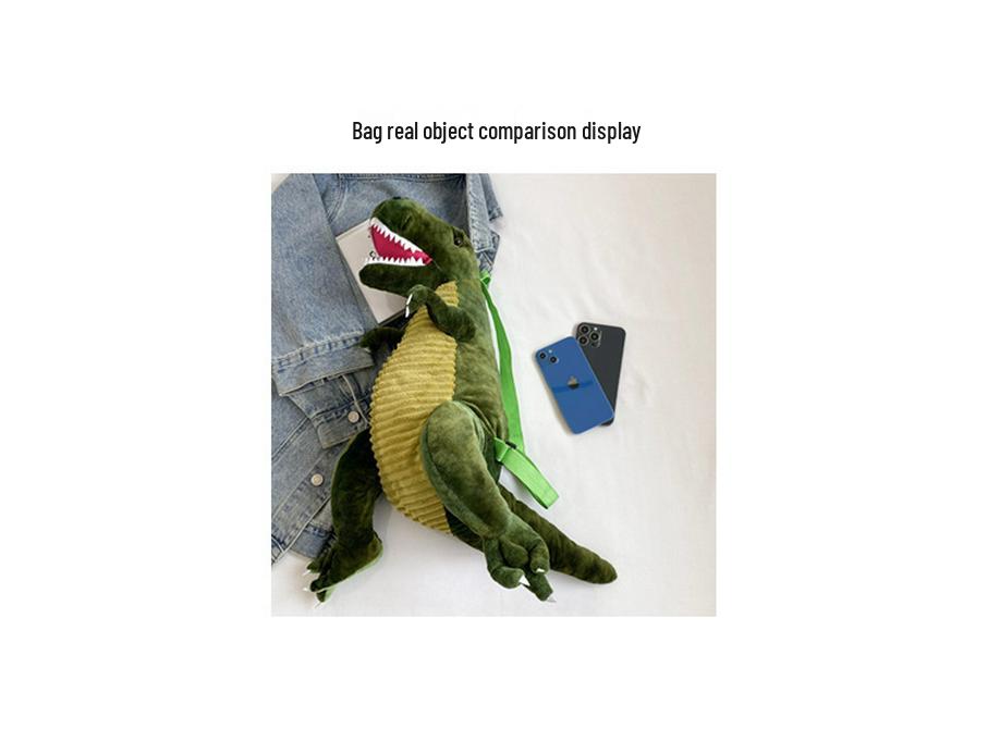 Winter Children's Dinosaur Plush Toy Bag - Tyrannosaurus & Triceratops Gift for Kids