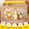 2Pcs Stuffed Animal Storage Net 70x30CM Hanging Elastic Net with Tether Kid Bedside Mesh Toy Organizer Net Toy Storage Mesh Bag