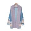 Strickmuster Mittellanger Cardigan-Pullover