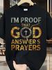 I Used This Unisex Casual Short-Sleeve T-Shirt To Show God'S Response To Prayer. It Is a Comfortable Round-Neck Top, Sof