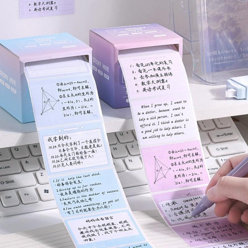 Gradient Color High Appearance Level Pull-out Sticky Notes Cute Cartoon Error Note Stickers Student Full-adhesive Index Label