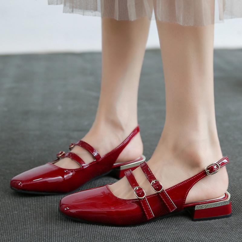 

Fashion Flats Women s Sandals Elegant Shallow Shoes Designer Buckle Loafers Shoes Woman 2025 Summer Slingback Dress Sandalias De Mujer 40