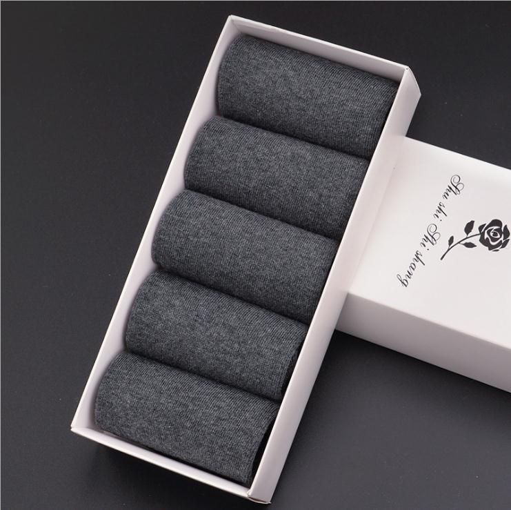 2 Pairs Mens Fashion Dress Cotton Socks Anti Deodorant Large Size Crew Socks Casual Standard Men Business Black Socks Set 45-48