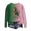 Women's Casual Round Neck Long Sleeve Valentine's Day Printed Pullover Top