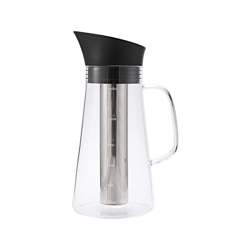 Glass Cold Brew Coffee & Tea Pot - Perfect for Iced Coffee, Juice, and Fruit Infusions