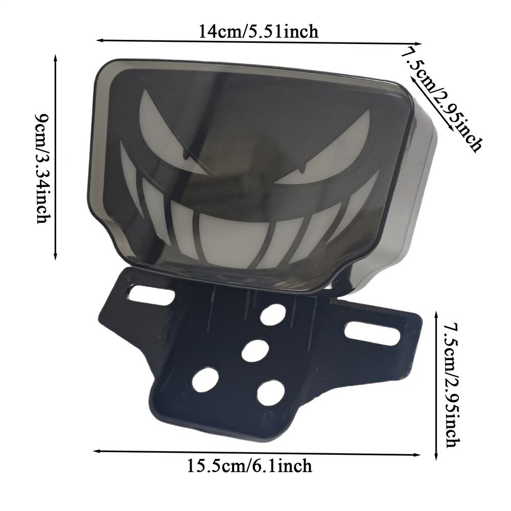 

Motorcycle Tail Lights 12V Turn Lamp Modification Parts Terrifying Smile Face LED Motorcycle Rear Light For Motorbike чорний