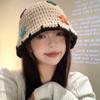Knitted Fisherman Hat for Women In Autumn And Winter, Korean Version, Handmade Woolen Hat, Big Head, Water Bucket Hat