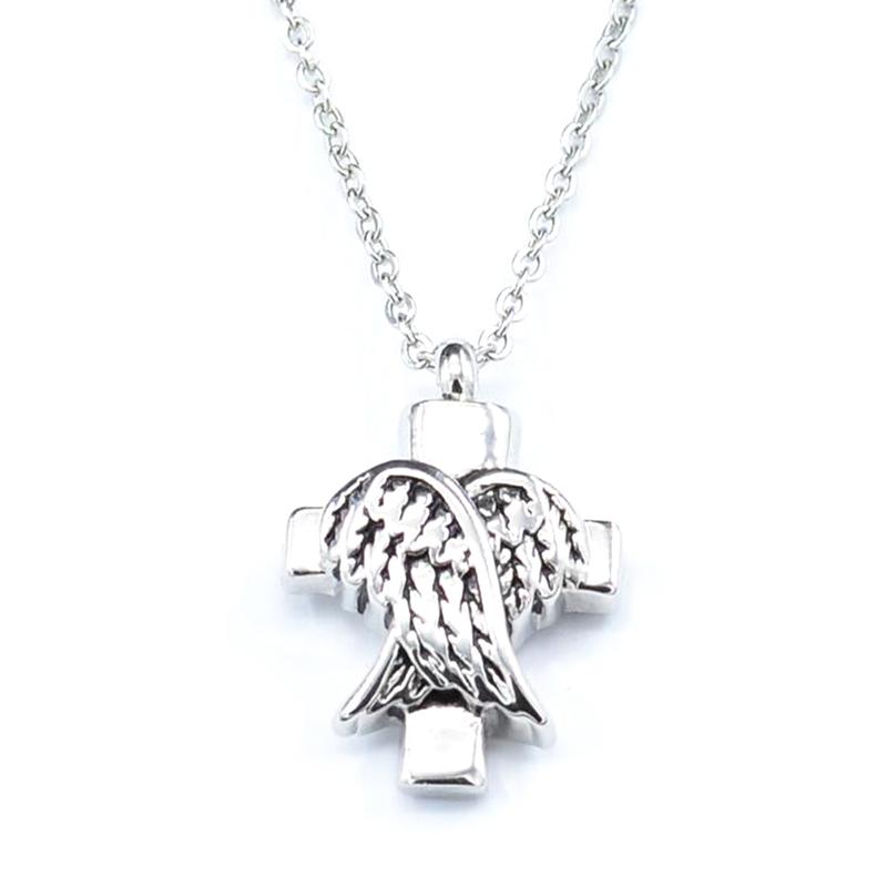 

Angel Wings Memorial Necklace Urn Keepsake Necklace For Ashes Cremation Jewelry 1 pcs