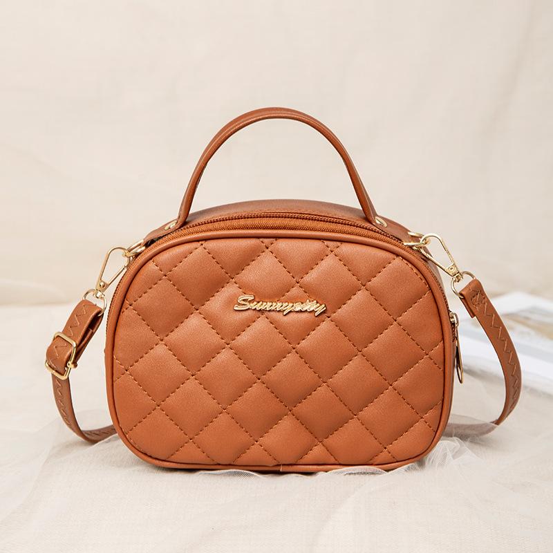 Fashionable Hand-held Shell Bag, Elegant Diamond Grid Style Shell Bag, Fashionable And Simple Embroidered Shoulder Crossbody Bag