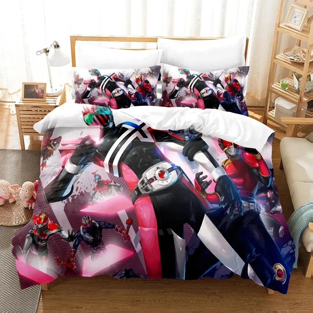 Kamen Rider Sängkläder Påslakan Örngott bekvämt Täcke Sängklädesset King Size Sängklädesset Hemtextil