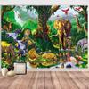 Arazzo Mondo Animale Tigre Elefante Giraffa della Foresta per Stanza dei Bambini Parete per Camera da Letto Soggiorno Decorazioni Tenda da Appendere
