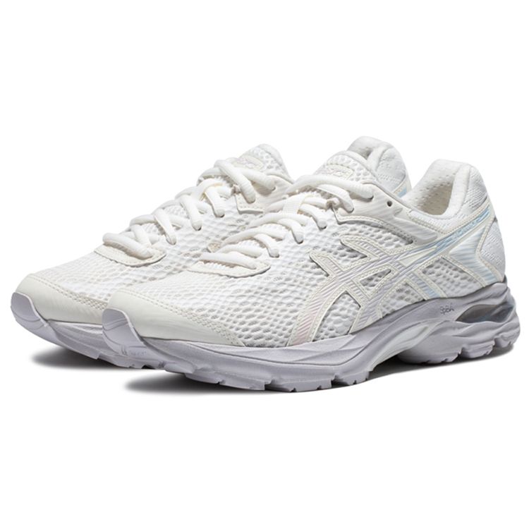 Asics Gel-Flux 4 Outdoor Fabric Synthetic Leather Durable Breathable Rebound Low-Top Gel Trail Running Shoes Women sneaker White 1012A523-112