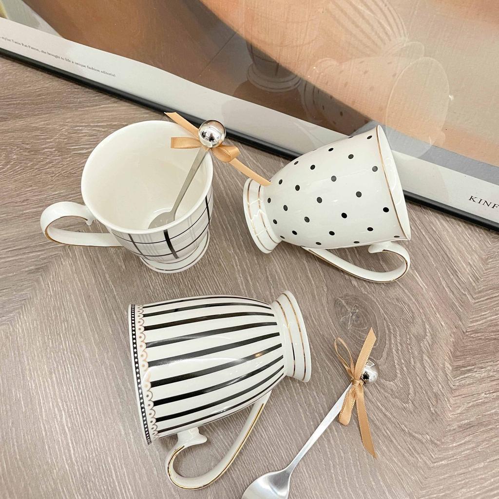 Nordic Retro Light Luxury Coffee Cup Western Phnom Penh Couple Ceramic Cup High-end Afternoon Tea Mug Gift Box