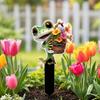 Yousheng Cartoon Frog Garden Stake, 2D Acrylic Cute Frog Garden Decoration, Waterproof Outdoor Yard Art Stake for Lawn Flower Bed Planter