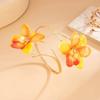 Salircon Vintage Exquisite Colorful Flower Open Arm Bangle Bracelets Women Trendy Creative Boho Gold Color Bangles Y2K Jewelry