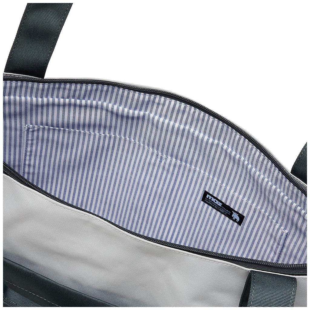 moz Tote Large Simple and Gray x Navy ZZEI-26 Bag, Lightweight, Capacity, Business, Commuting, Design, Women's Men's,