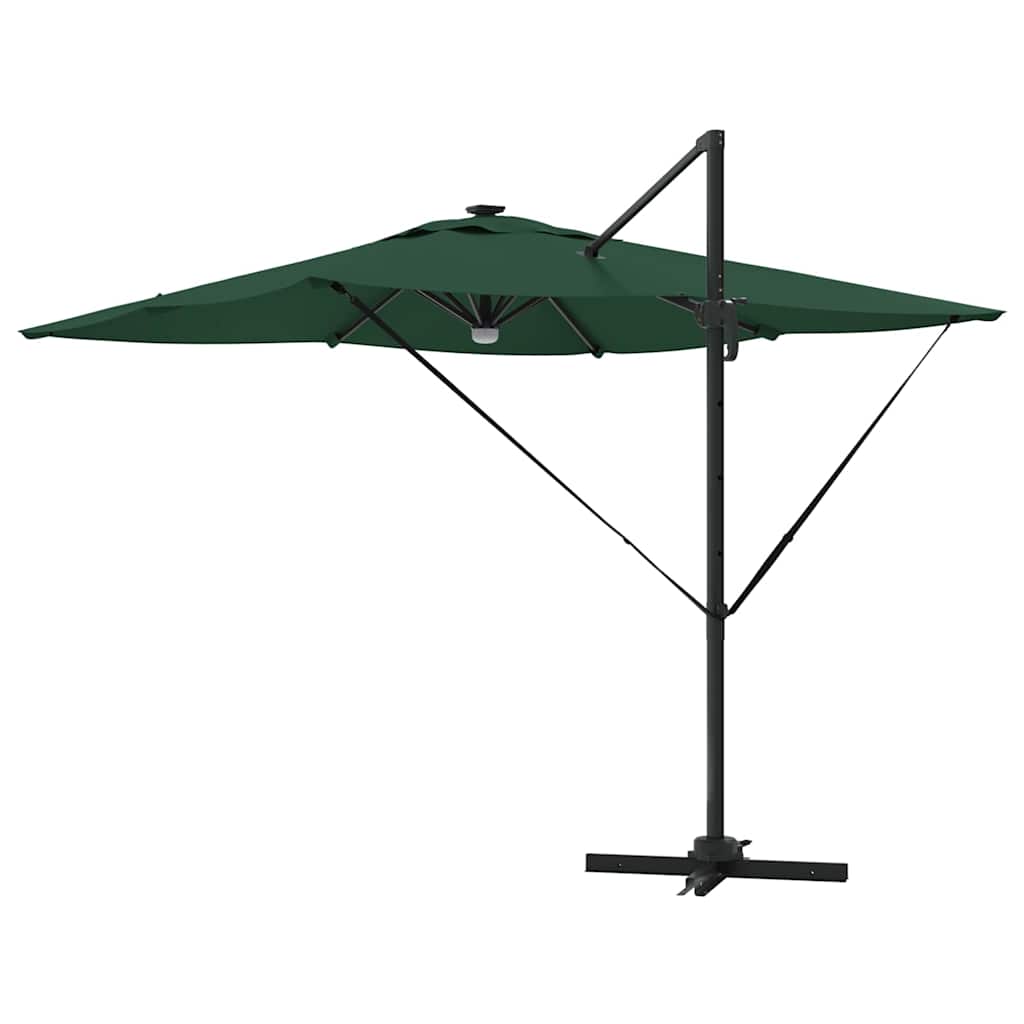 Roma Parasol Green 286 X 284 X 270 Cm Aluminum and Polyester