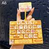 Simulation Keyboard Stress Relief Fidget Keychain 26 Grids Cute Animal Diary Pattern for Kids Party Bag Filler Small Gift