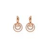 Earrings - LUXENTER - Damuh - 18k Gold Plated - White Zirconia - Long. 14 Mm